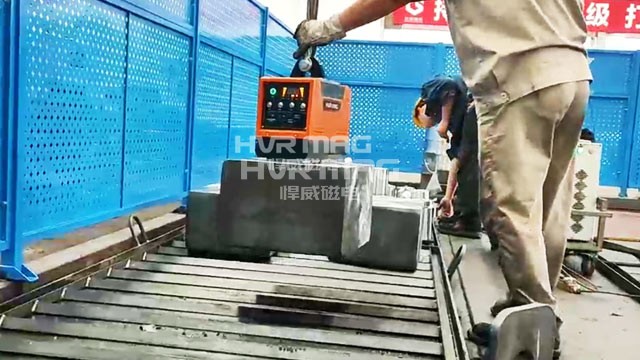 悍威磁电充电式电永磁吊具在精密模具加工行业的应用
