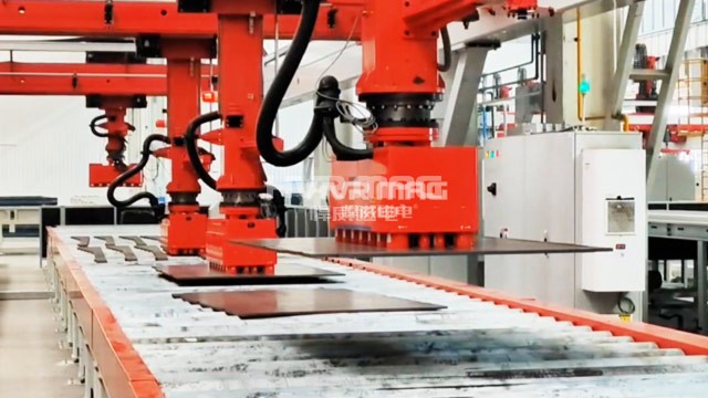 悍威电永磁端拾器落地重庆智能制造工厂,助力激光切割自动下料分拣